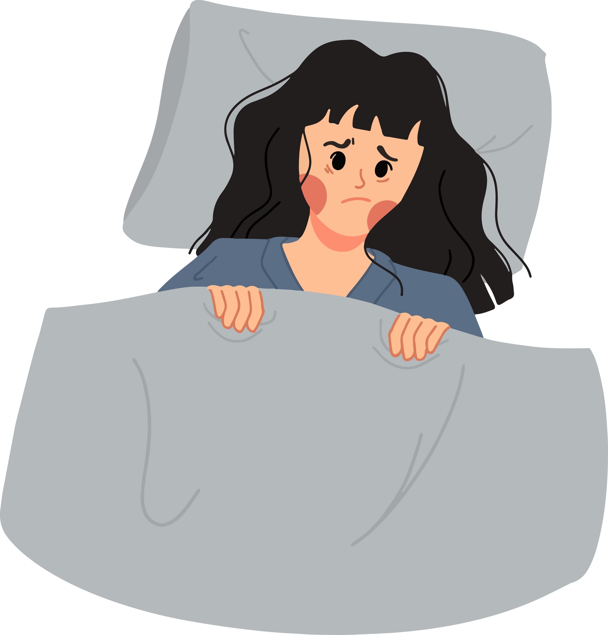 Insomnia sad woman